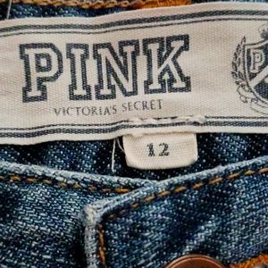 Pink. Blue Jean short